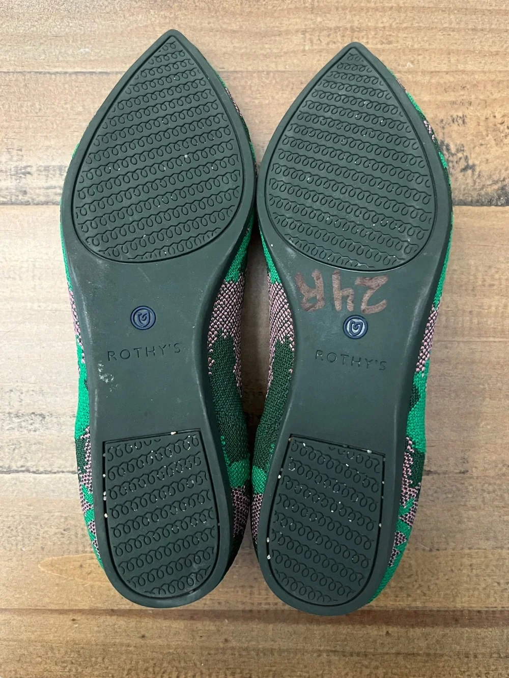 Rothy's Green Botanicamo Point Floral Camo 7.5